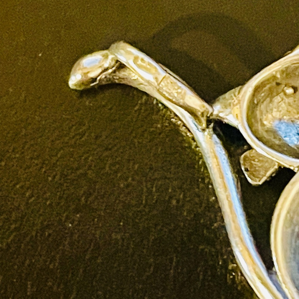 Baltic Amber and Sterling Silver 925 Cat Pendant - Picture 9 of 11